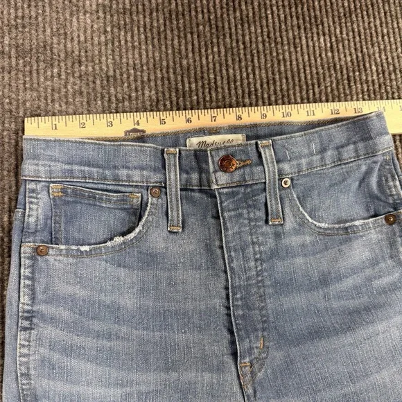 MADEWELL Jeans Women's 27 X 28 Denim Light Wash High-Rise Retro Flare - Picture 8 of 11